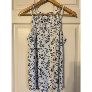 41 Hawthorn Stitch Fix Floral Tank Cottagecore Boho Keyhole Blouse M